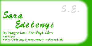 sara edelenyi business card