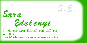 sara edelenyi business card